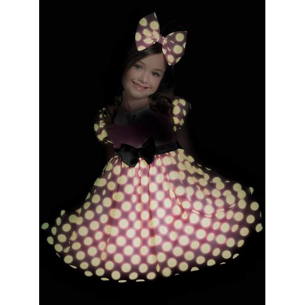 Disfraz de Minnie Mouse Clubhouse Rosa brillante para niña Disfraz de Minnie Mouse Clubhouse Rosa brillante para niña