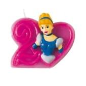 Vela número 2 Cenicienta Disney Princesas