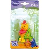 Vela número 4 Winnie the Pooh