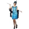Disfraz de charlestón azul para mujer