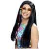 Peluca de hippie negra