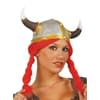 Casco de vikinga con trenzas