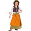Disfraz de tabernera medieval Agnes niña