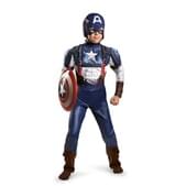 Disfraz de Capitán América Soldado de Invierno retro musculoso para niño