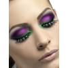 Pestañas con brillantes verdes - Pack de 6